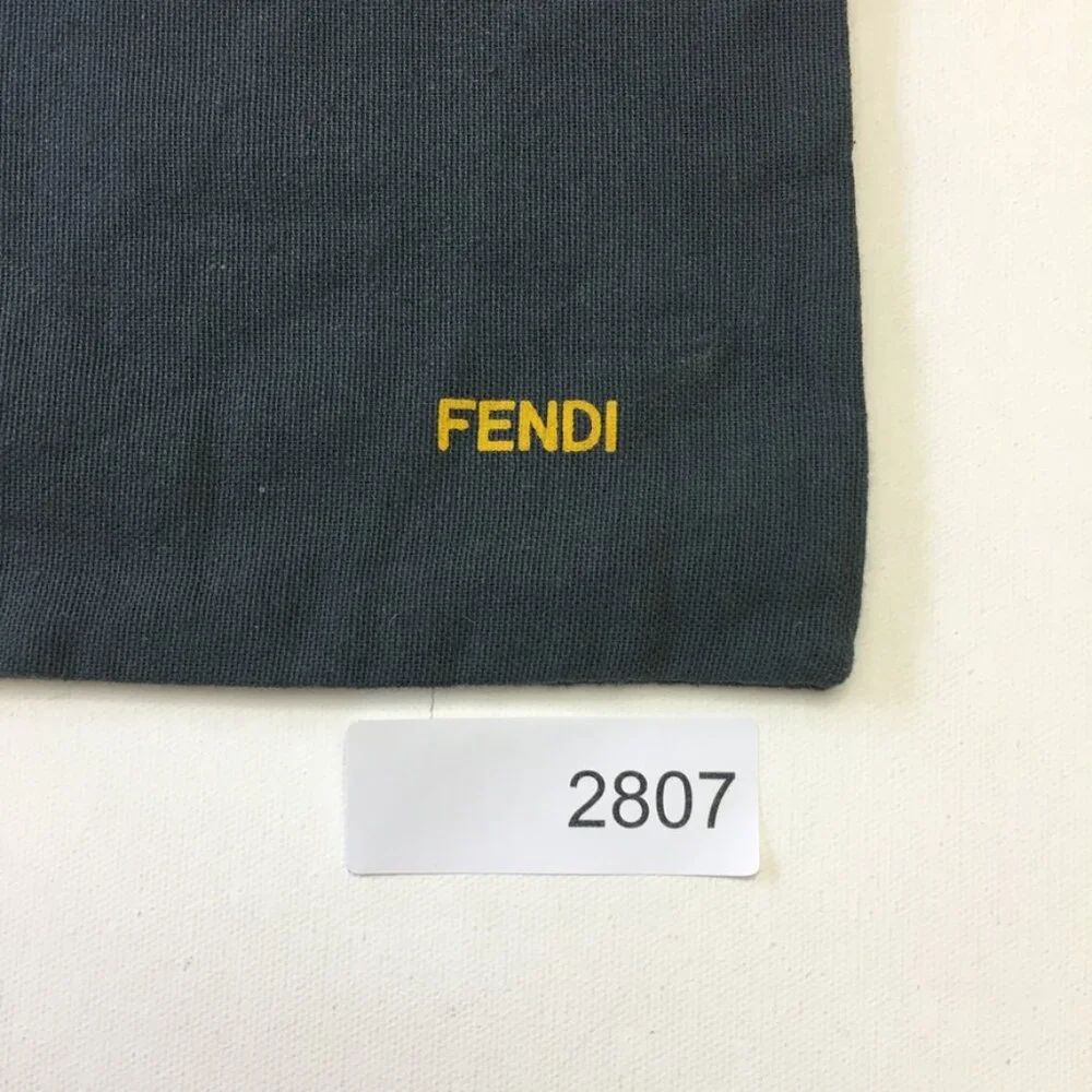 Fendi Dust Bag Jet Black Cotton 15